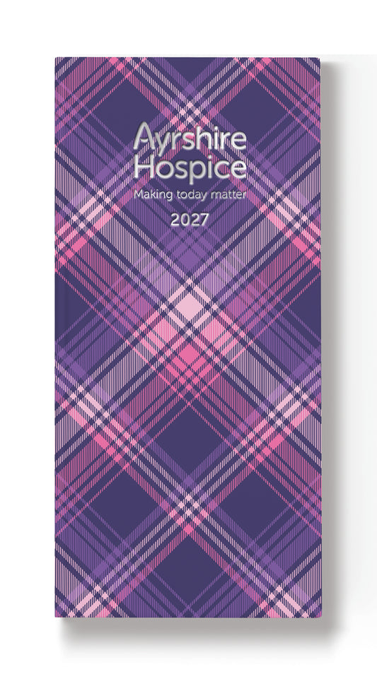 Purple Tartan Diary 2027 (Slim Pocket)