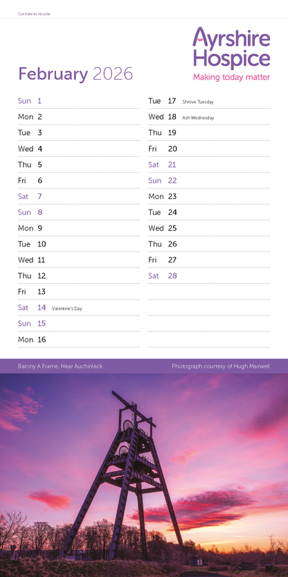 Ayrshire Hospice 2026 Calendar – “Secret Ayrshire”