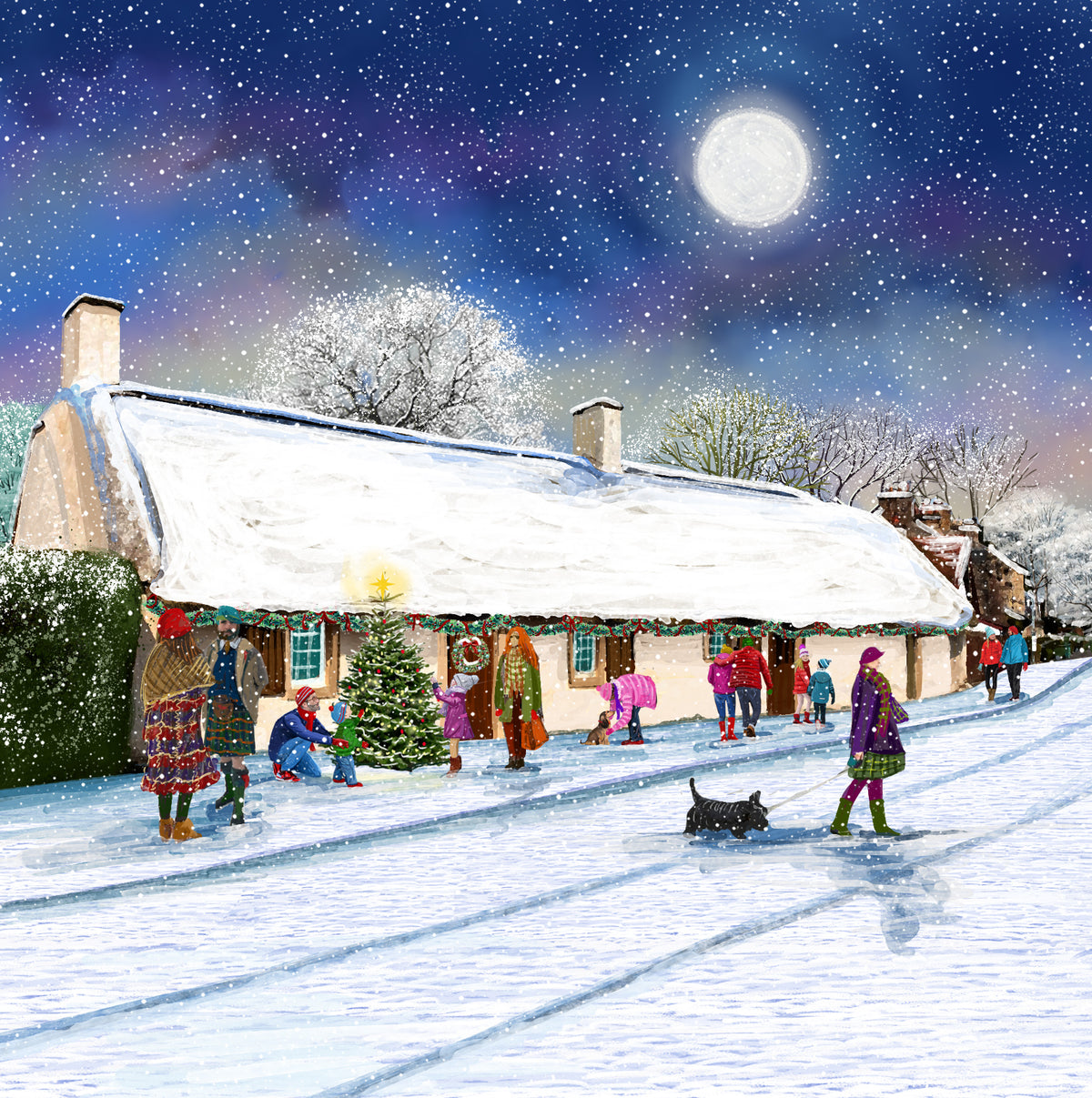 Burns Cottage Christmas Cards (Box of 10)