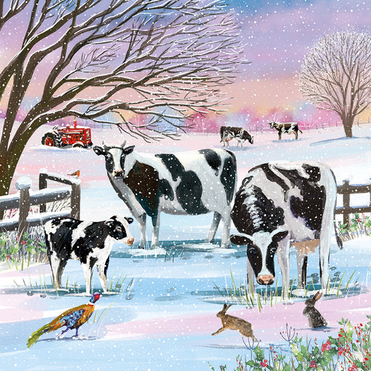 Cows and Friends Christmas Cards (Box of 10)