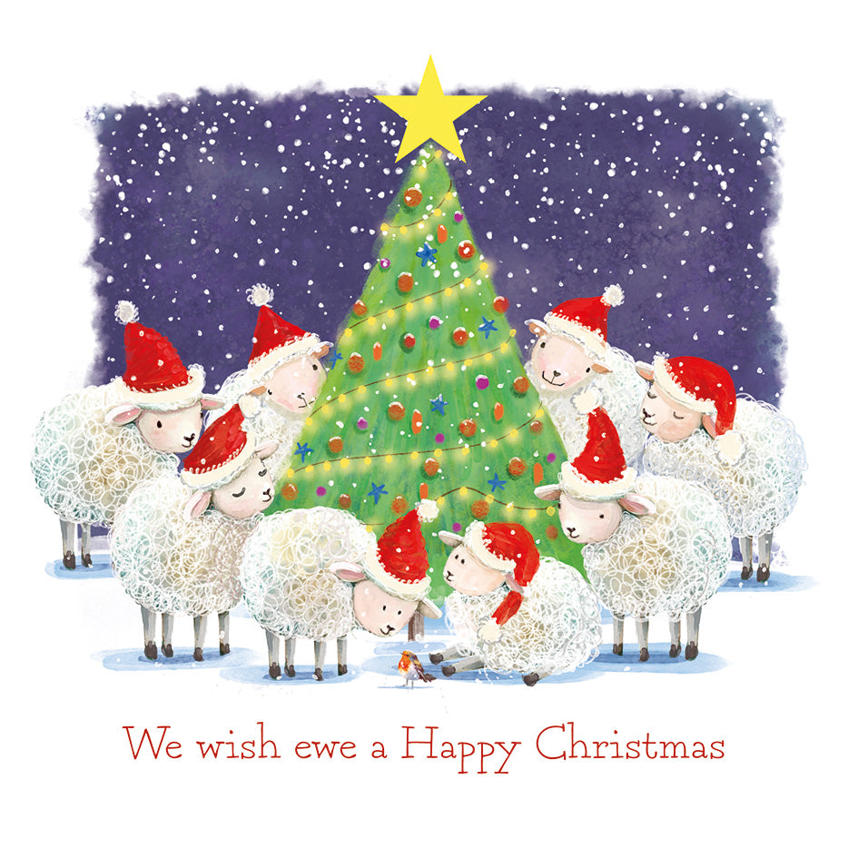 Flockin Around The Tree Christmas Cards (Box of 10)