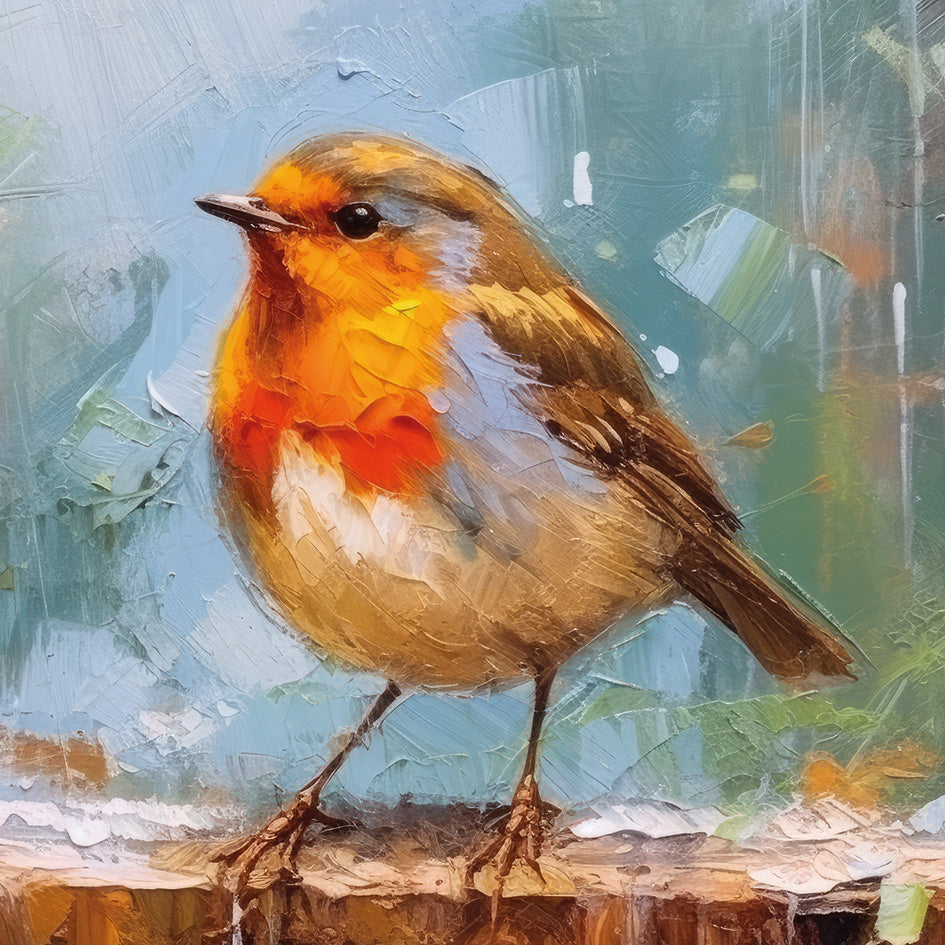 Oil Painting Robin Christmas Cards (Box of 10)