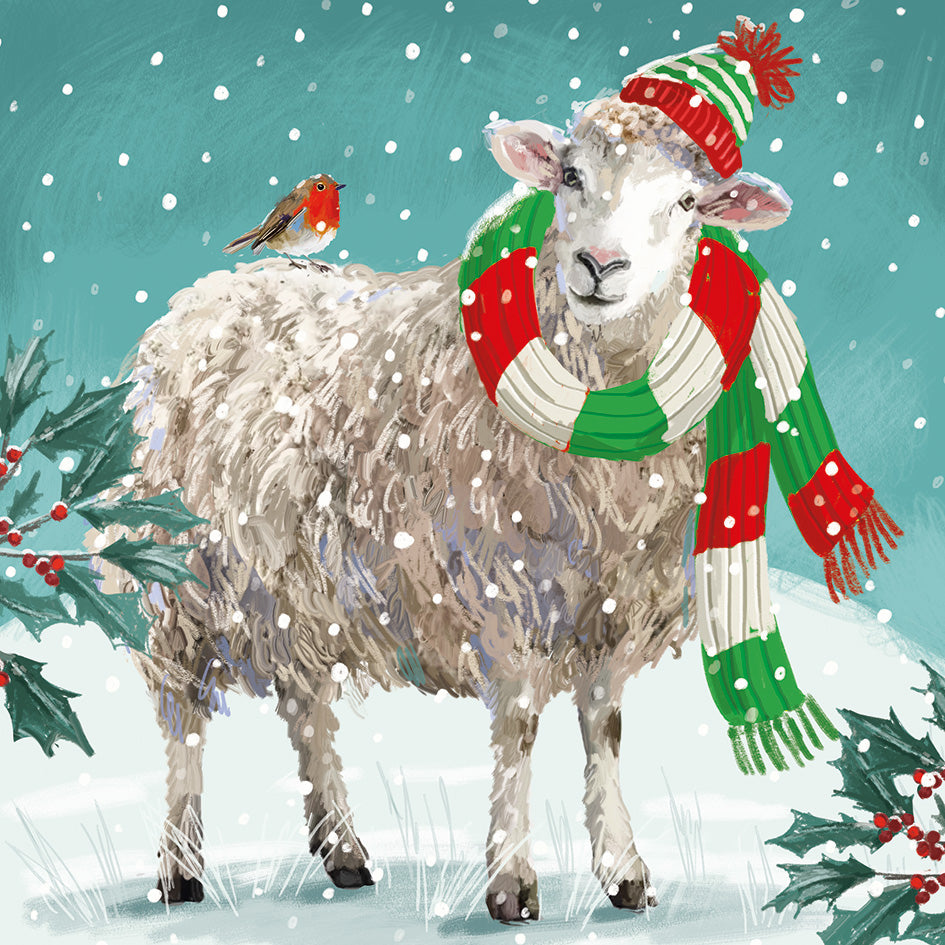 Woolly Scarf Christmas Cards (Box of 10)